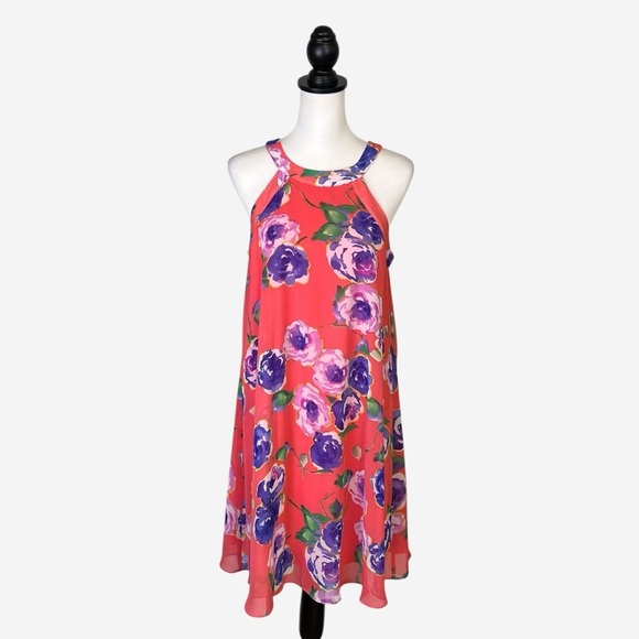 Betsey Johnson Dresses & Skirts - Betsey Johnson Floral Chiffon Swing Dress